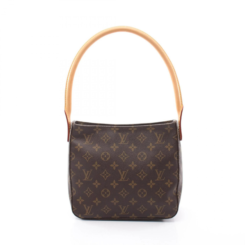 LOUIS VUITTON Authentic Brown Monogram Leather Looping MM Shoulder Bag